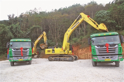 田林至西林（滇桂界）公路重点控制性工程开工建设 田林,林至,西林,滇桂,公路