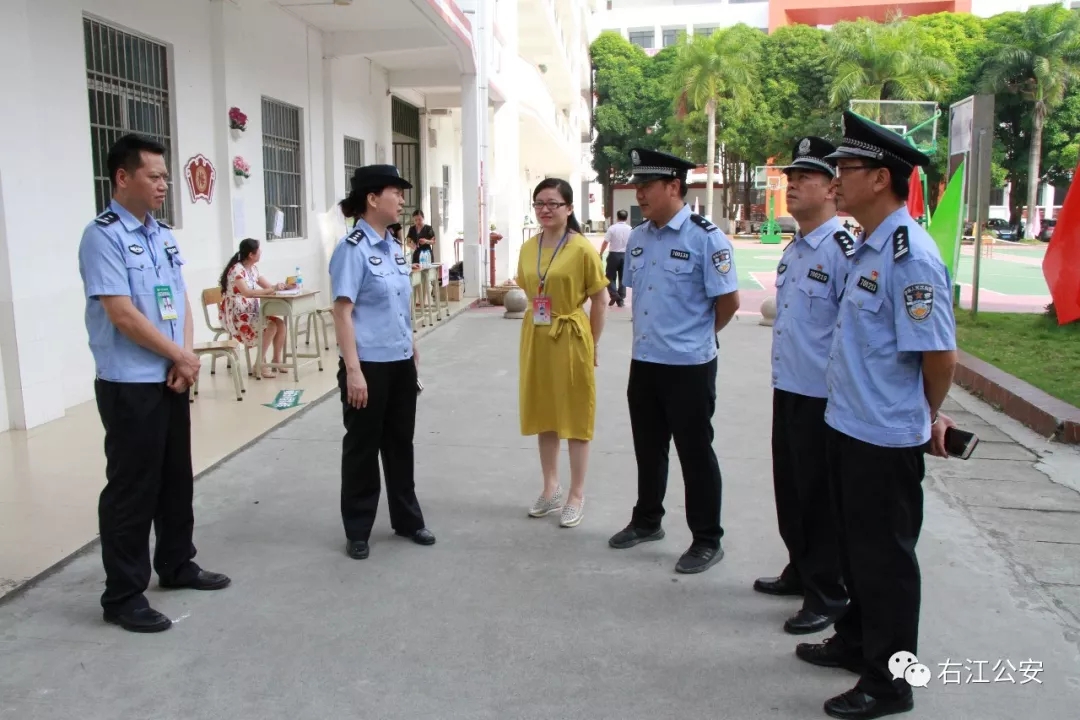 右江公安全力护航高考平安，为莘莘学子保驾护航! 右江,江公,公安,安全,全力