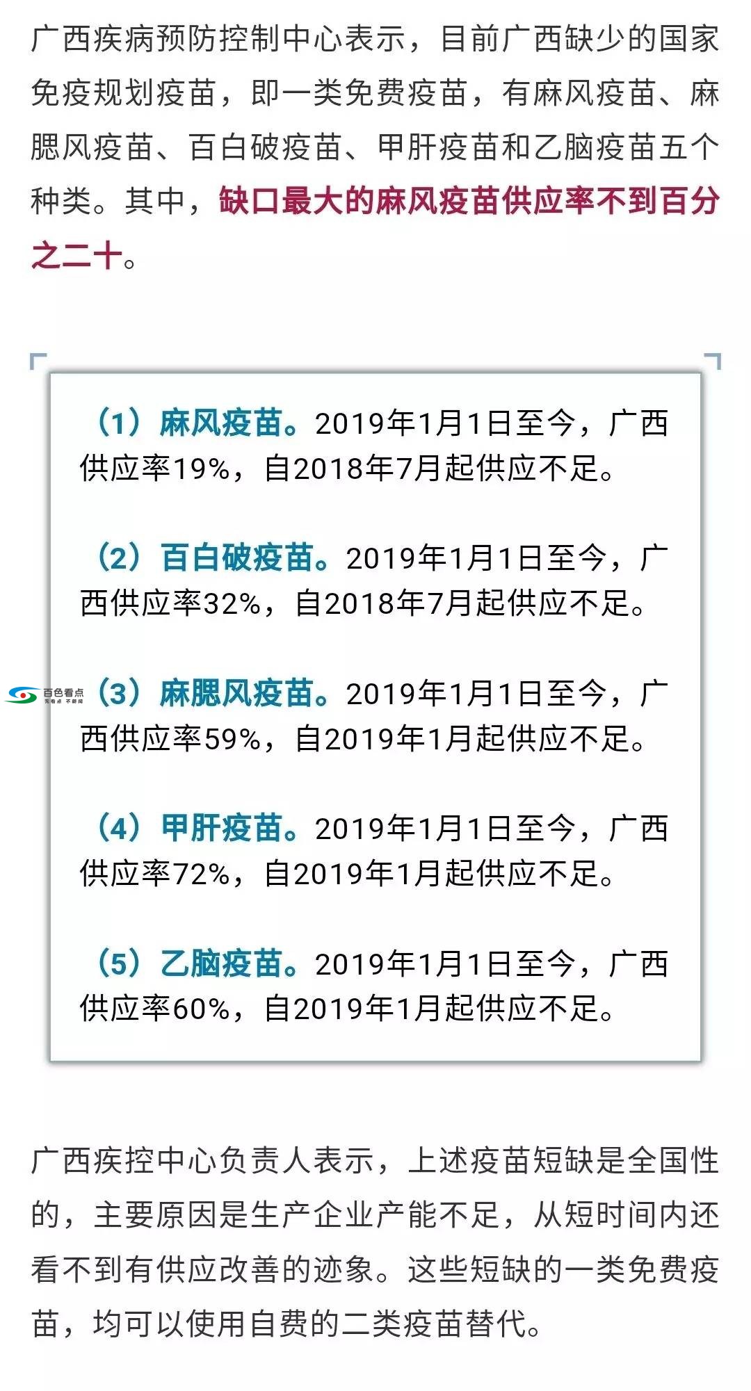 部分疫苗现全国性缺货，引发广西家长担忧，疾控中心回应 部分,疫苗,全国,全国性,缺货