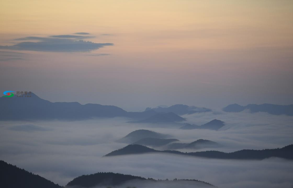 百色田东县作登瑶族乡的摩天岭及周边群山出现云海景观 百色,田东,田东县,作登瑶族乡,瑶族