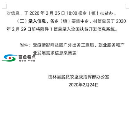 百色田林：关于开展疫情影响建档立卡贫困人口外出务工意愿的紧急通知 百色,田林,关于,于开,开展