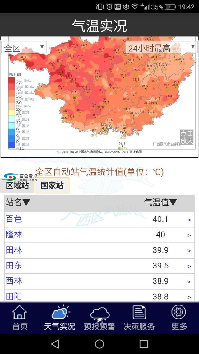 百色市连续5天40℃高温天，！9日最高温达46.3℃！ 百色,百色市,连续,5天