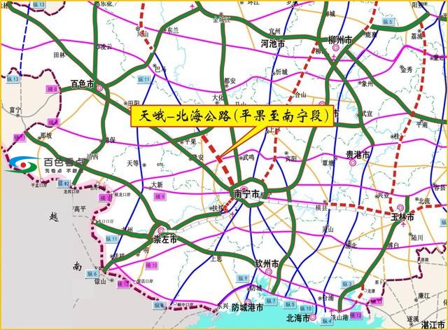 百色：平果至南宁西乡塘区公路建设融资128亿 百色,平果,南宁,宁西,西乡