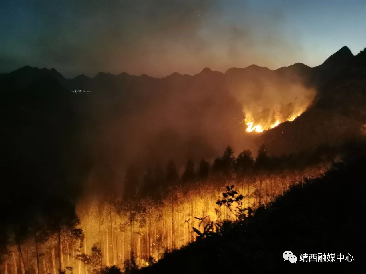 靖西某村发生森林火灾！ 靖西,发生,生森,森林,森林火灾