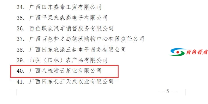 广西八桂凌云茶业有限公司获百色市先进民营企业称号 广西,西八,八桂,桂凌,桂凌云