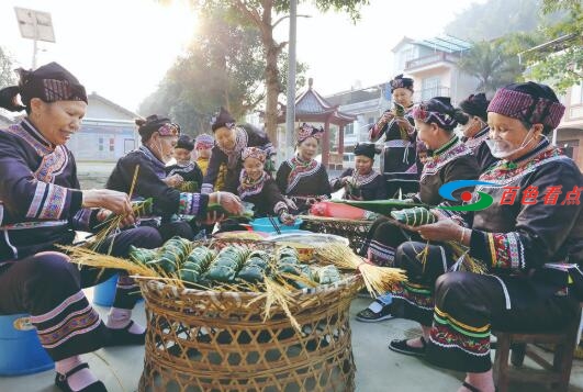 百色右江区壮族群众赶制传统美食迎新春 百色,右江,右江区,江区,壮族