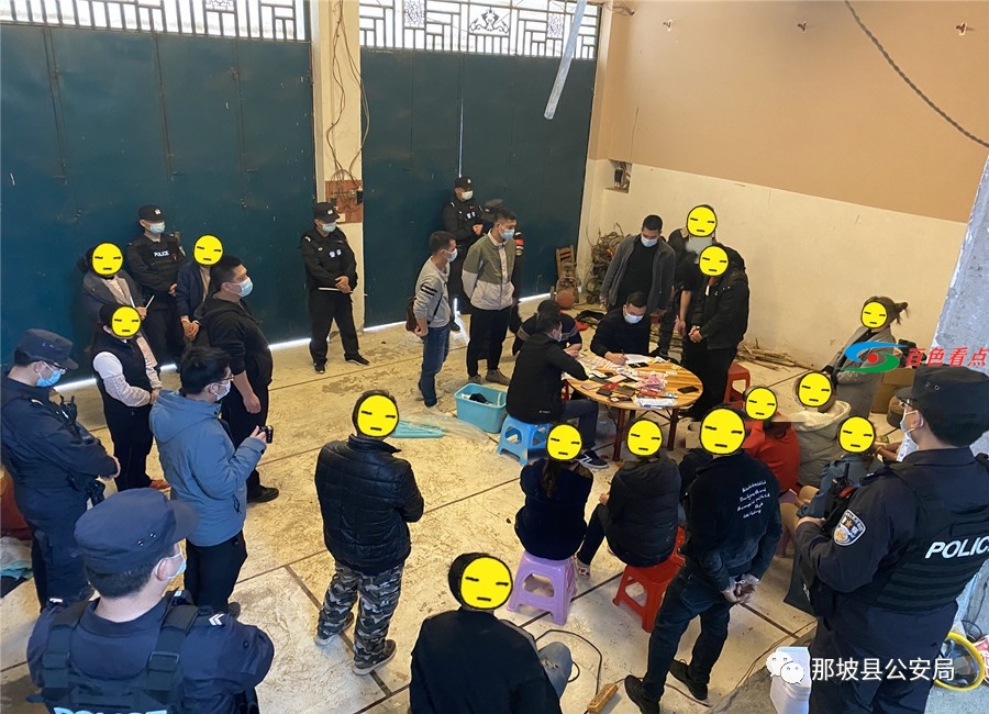 那坡警方端掉2个赌博窝点，抓获涉赌人员33人 那坡,警方,方端,2个,赌博