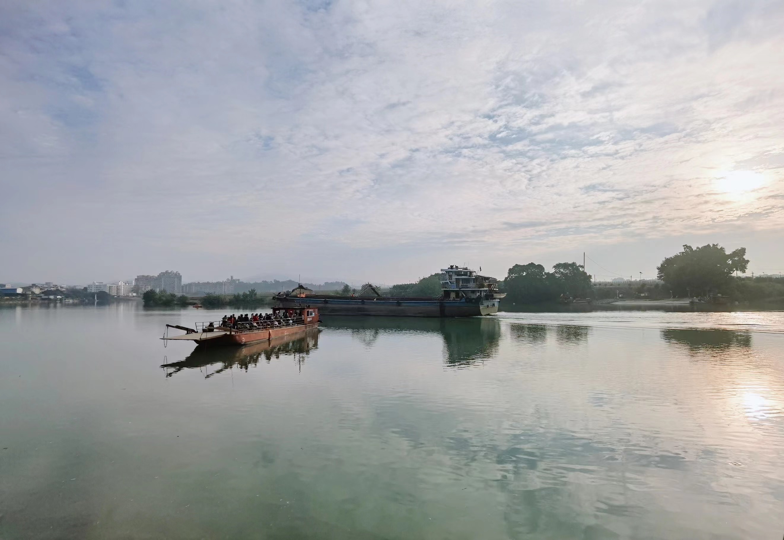 百色市田阳区：港口晨曦初照画意浓 百色,百色市,市田,田阳,港口