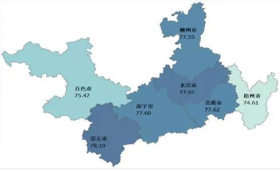 2021年度广西城市消费者满意度，百色排在··· 2021,2021年,年度,广西,广西城市