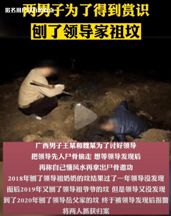 百色两男子为博领导眼球，多次挖掘领导祖坟！ 