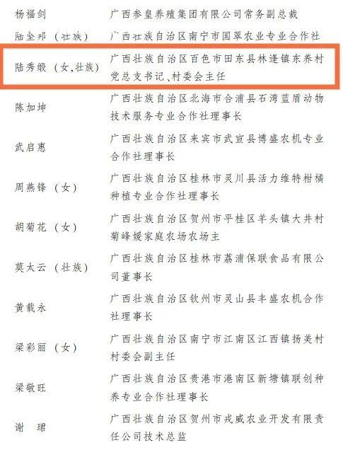 国家级表彰，百色3人上榜！ 农业,全国,农村,农村部,表彰