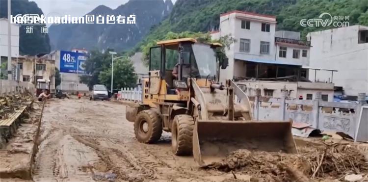 强降雨致凌云县、田林县等地部分乡镇被淹 8月,24日,云县,当地,降雨