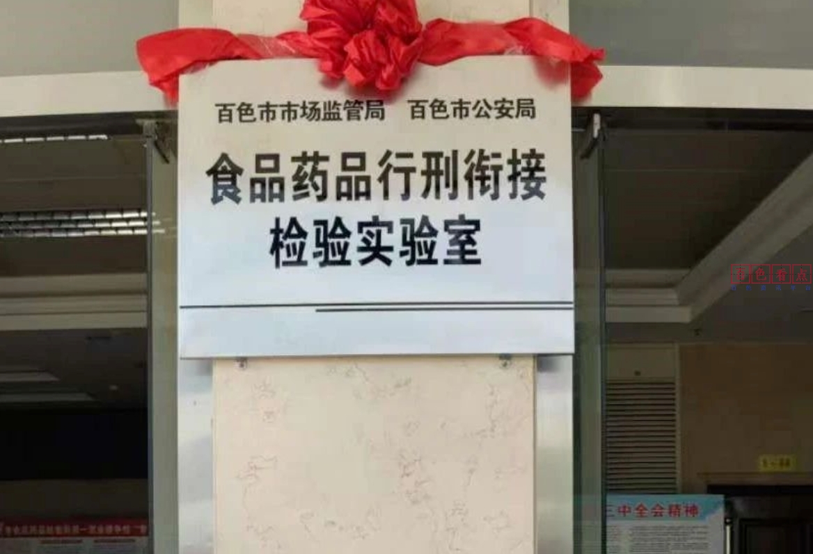 百色市挂牌成立首家食品药品行刑衔接检验实验室 检验,食品,药品,百色市,市场